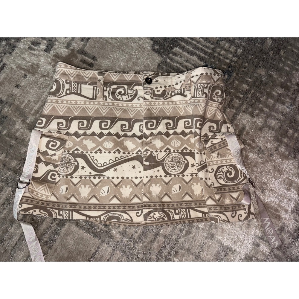 Disney Her Universe Moana Tribal Print Cargo Mini Skirt Tan Brown Medium